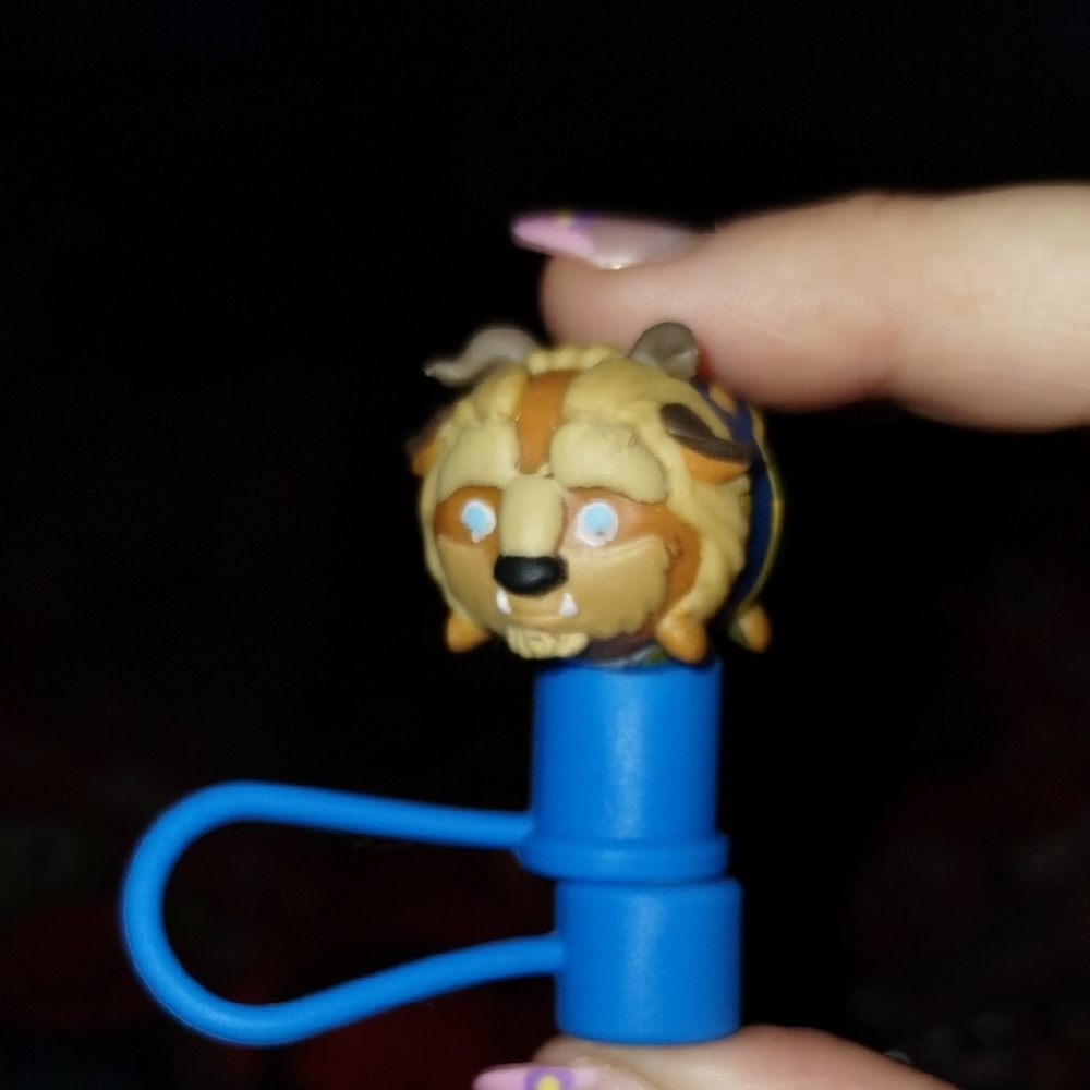 Homemade Beast Tsum Tsum Straw Topper